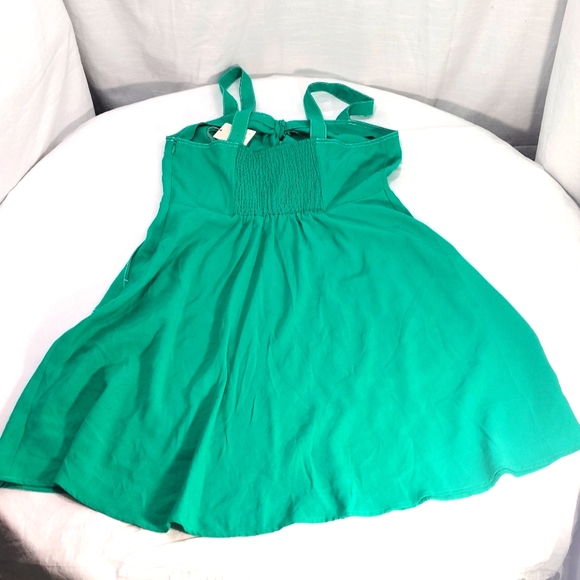 A New Day Green Sleeveless Sailor Bow A-Line Midi Dress - Picture 15 of 16